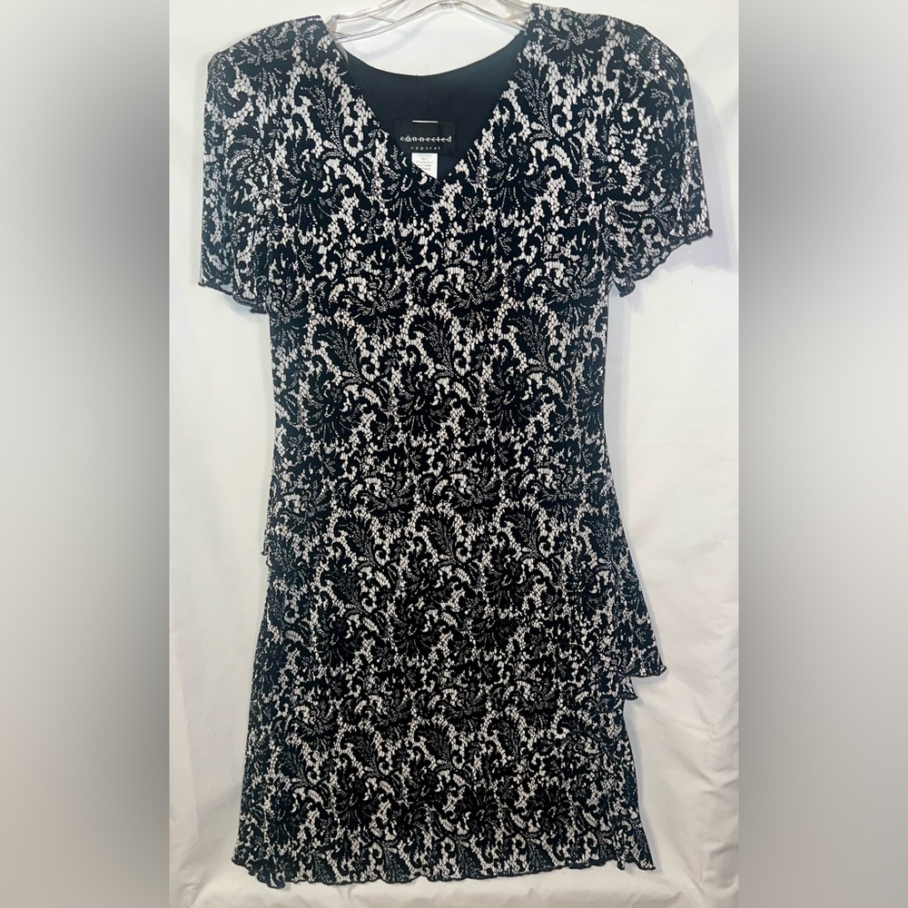 Connected Apparel black &white dress.